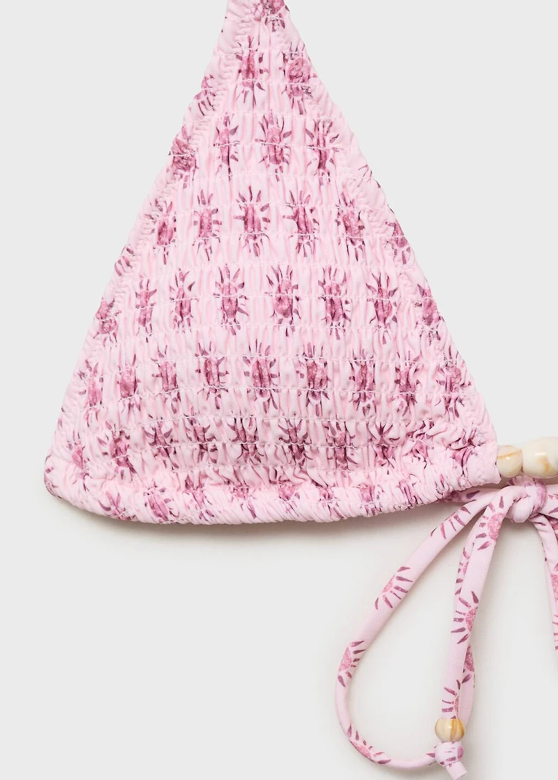 Pom-pom printed bikini