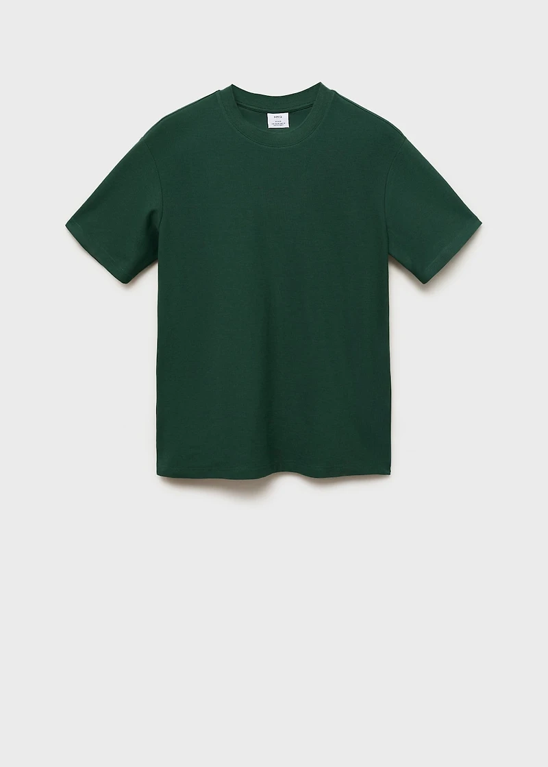 Regular-fit textured t-shirt