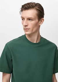 Regular-fit textured t-shirt