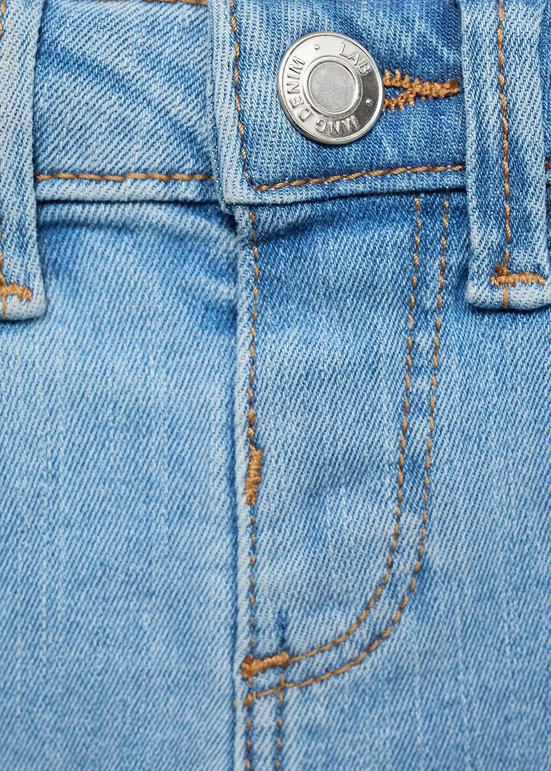 Denim turn-up shorts