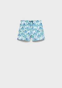 Palm trees print swimsuit trunks