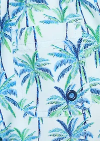 Palm trees print swimsuit trunks