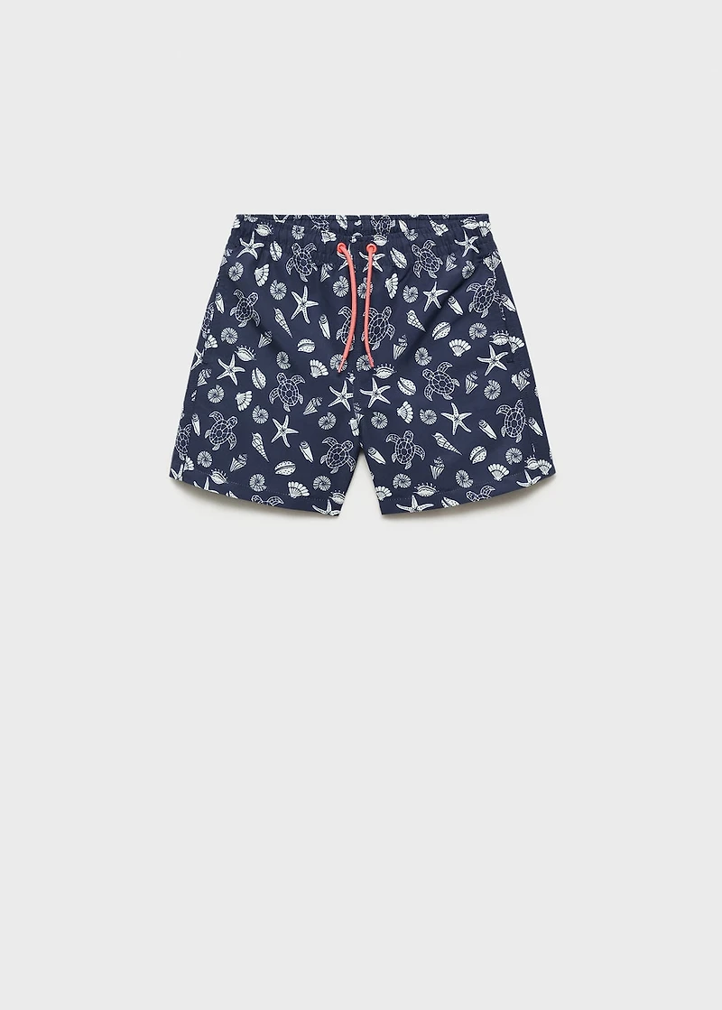Marine-print swimsuit