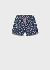 Marine-print swimsuit