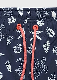 Marine-print swimsuit