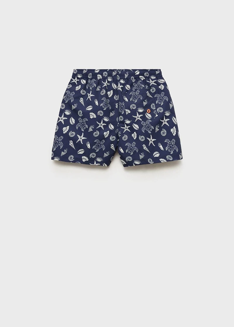 Marine-print swimsuit