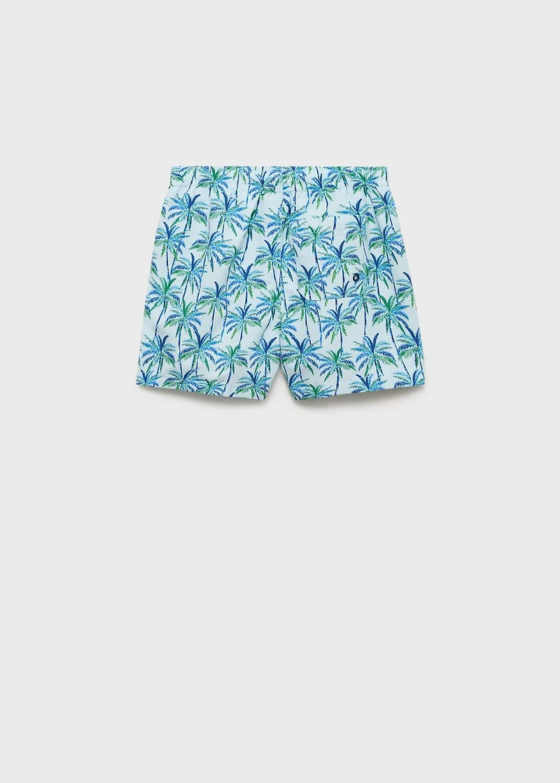 Palm trees print swimsuit trunks