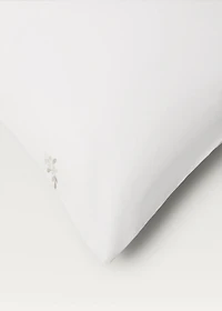 Cotton percale embroidered-flower duvet cover for crib