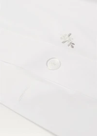 Cotton percale embroidered-flower duvet cover for crib
