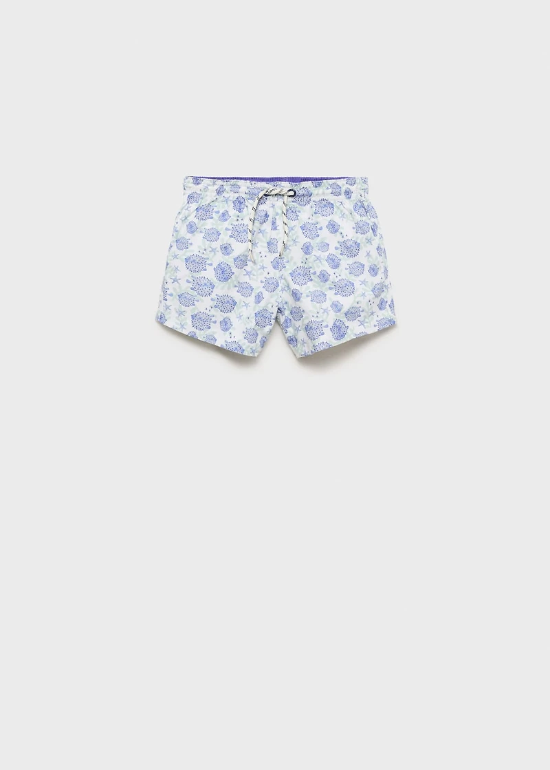 Marine-print swimsuit