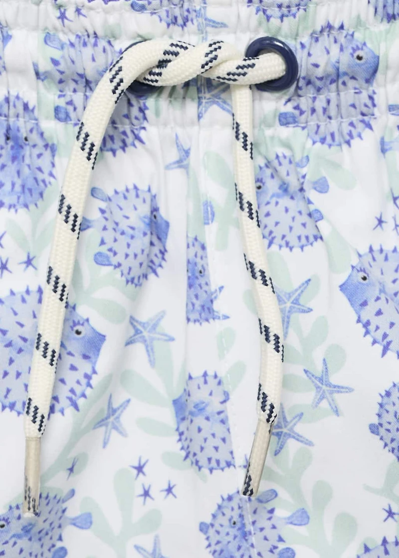 Marine-print swimsuit