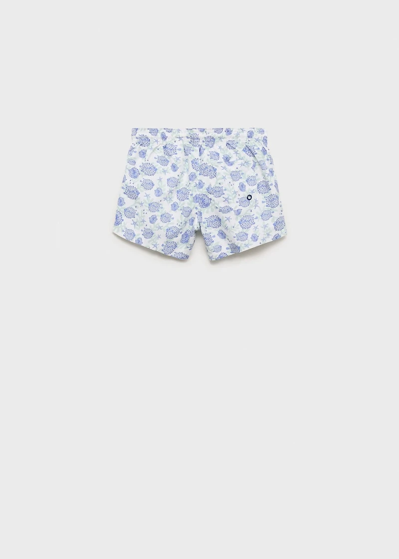 Marine-print swimsuit