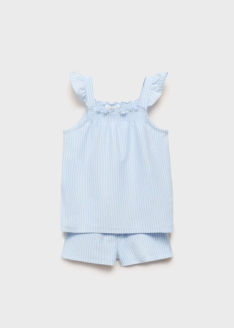 Striped cotton pyjama pack