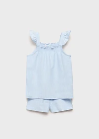 Striped cotton pyjama pack