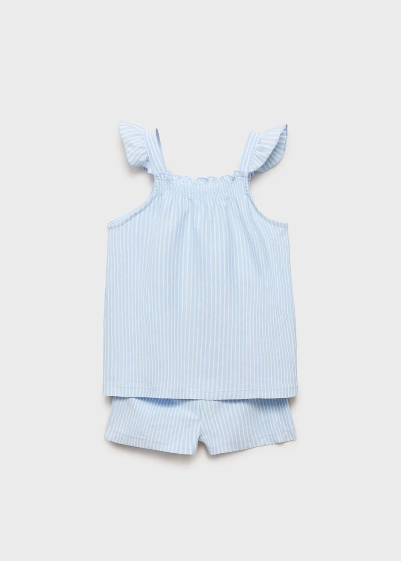 Striped cotton pyjama pack