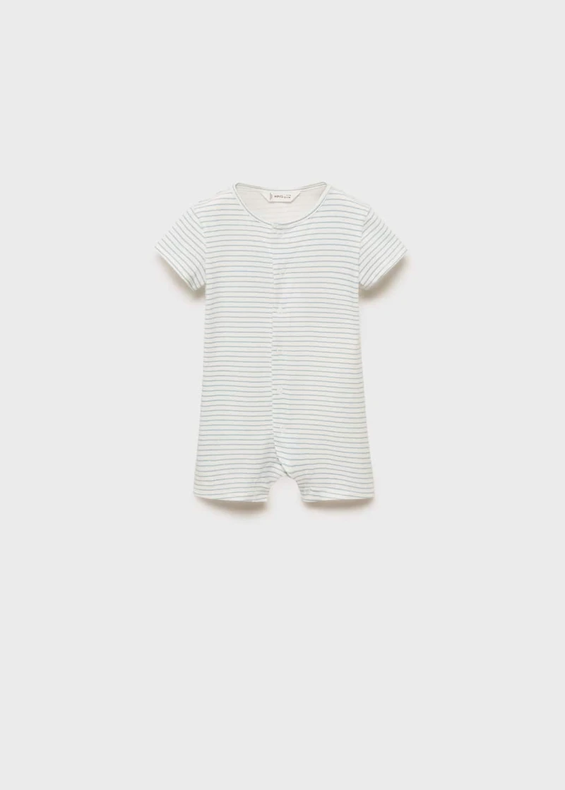 Striped bodysuit pyjamas