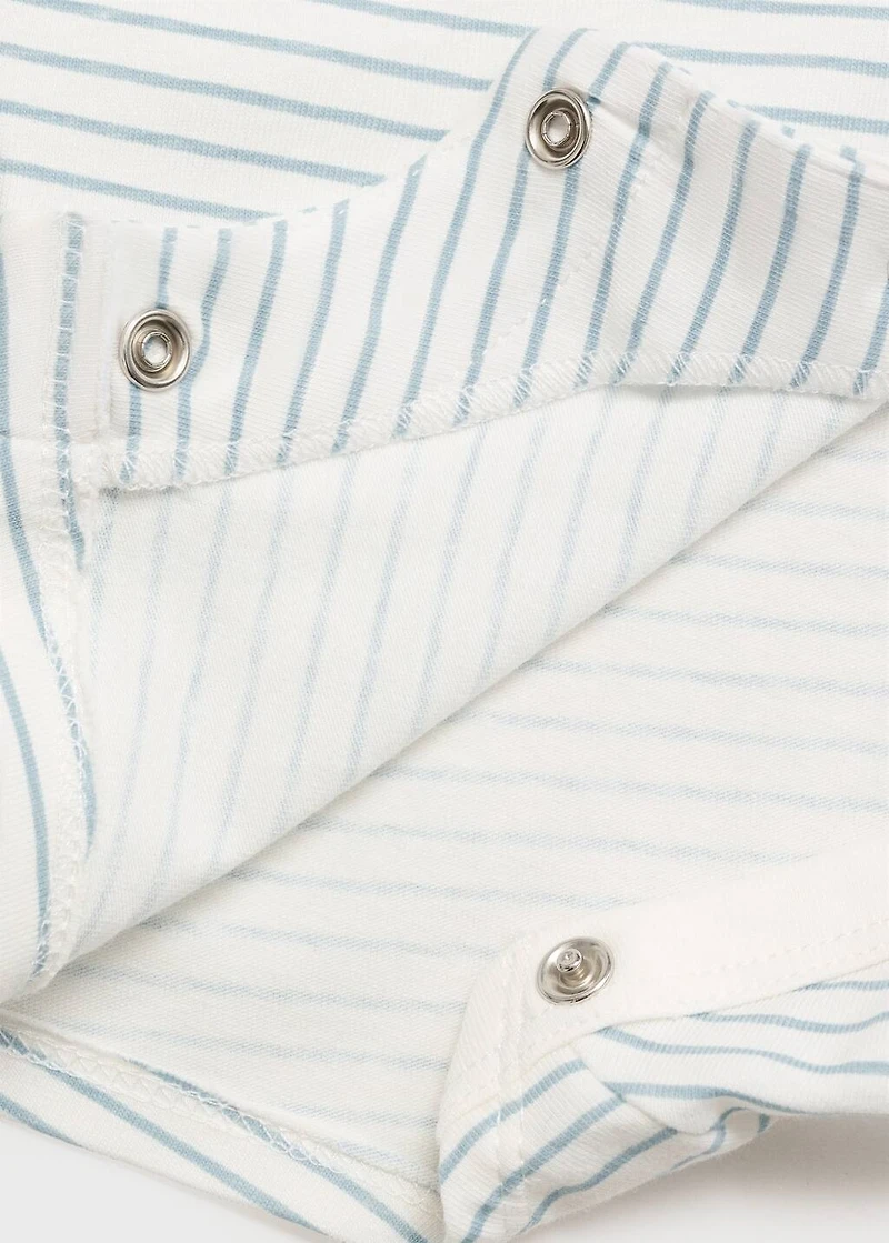 Striped bodysuit pyjamas