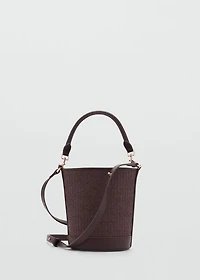 Small raffia bucket bag