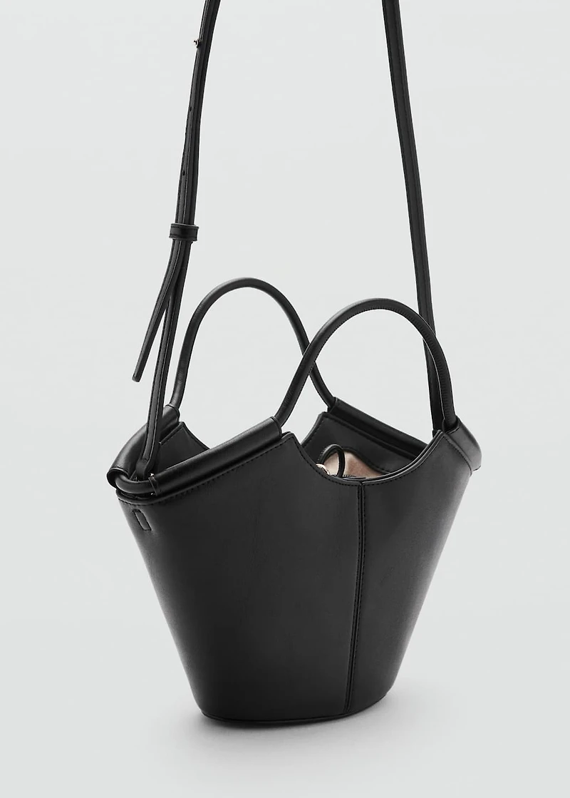 Mini shopper-style shoulder bag