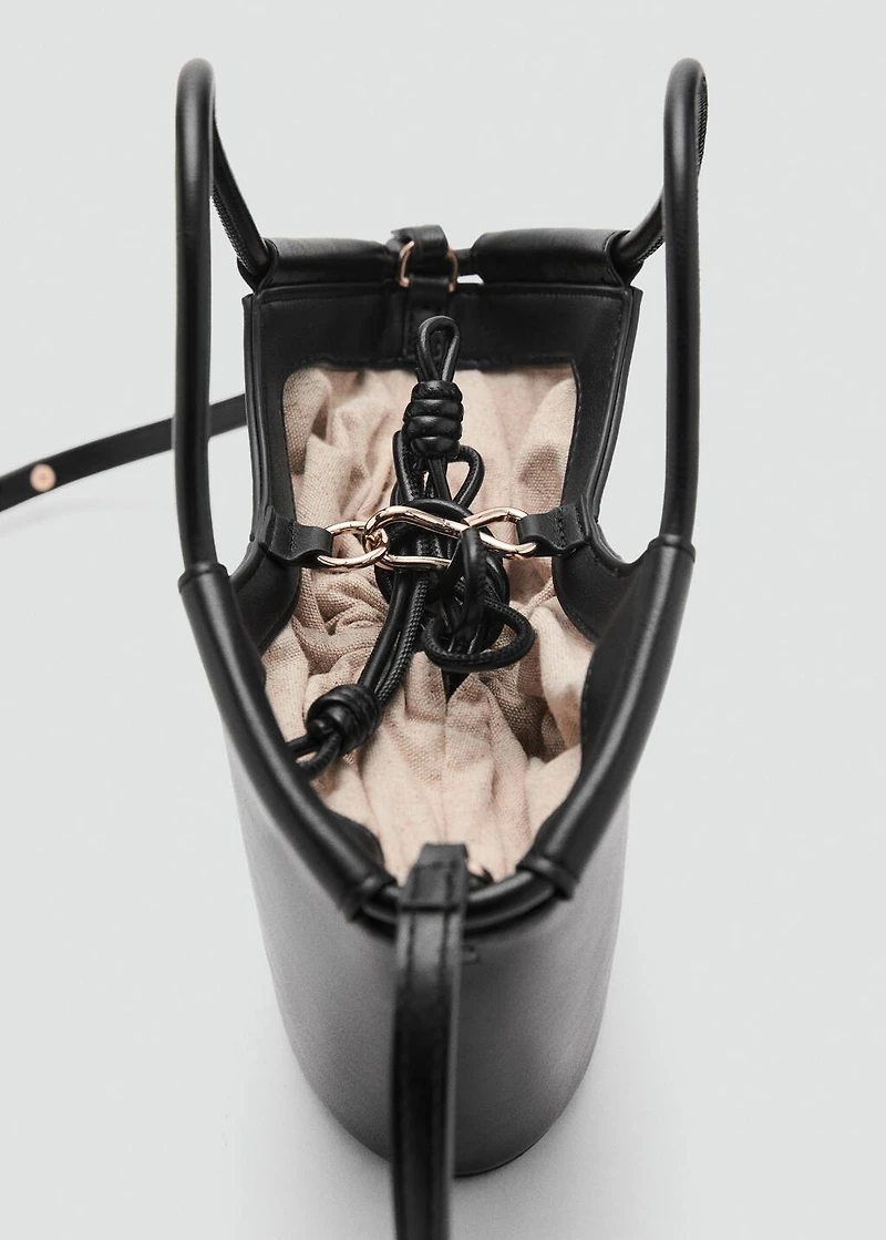Mini shopper-style shoulder bag