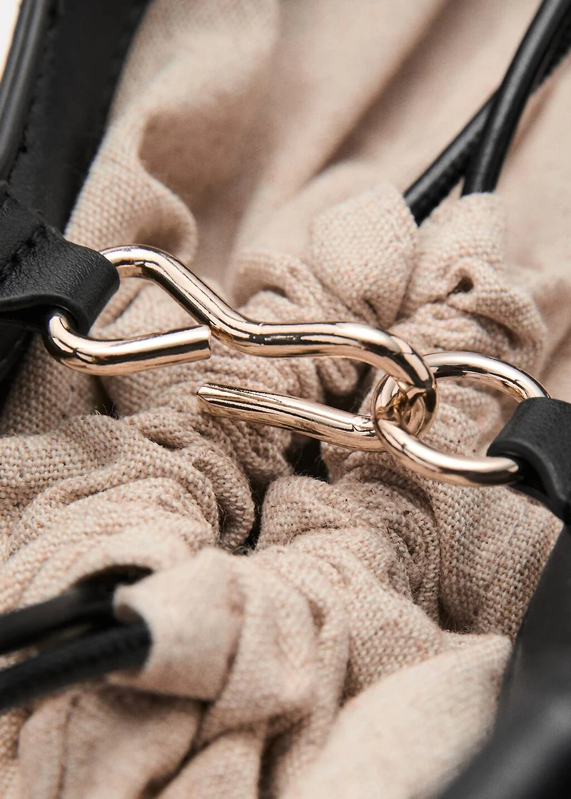Mini shopper-style shoulder bag