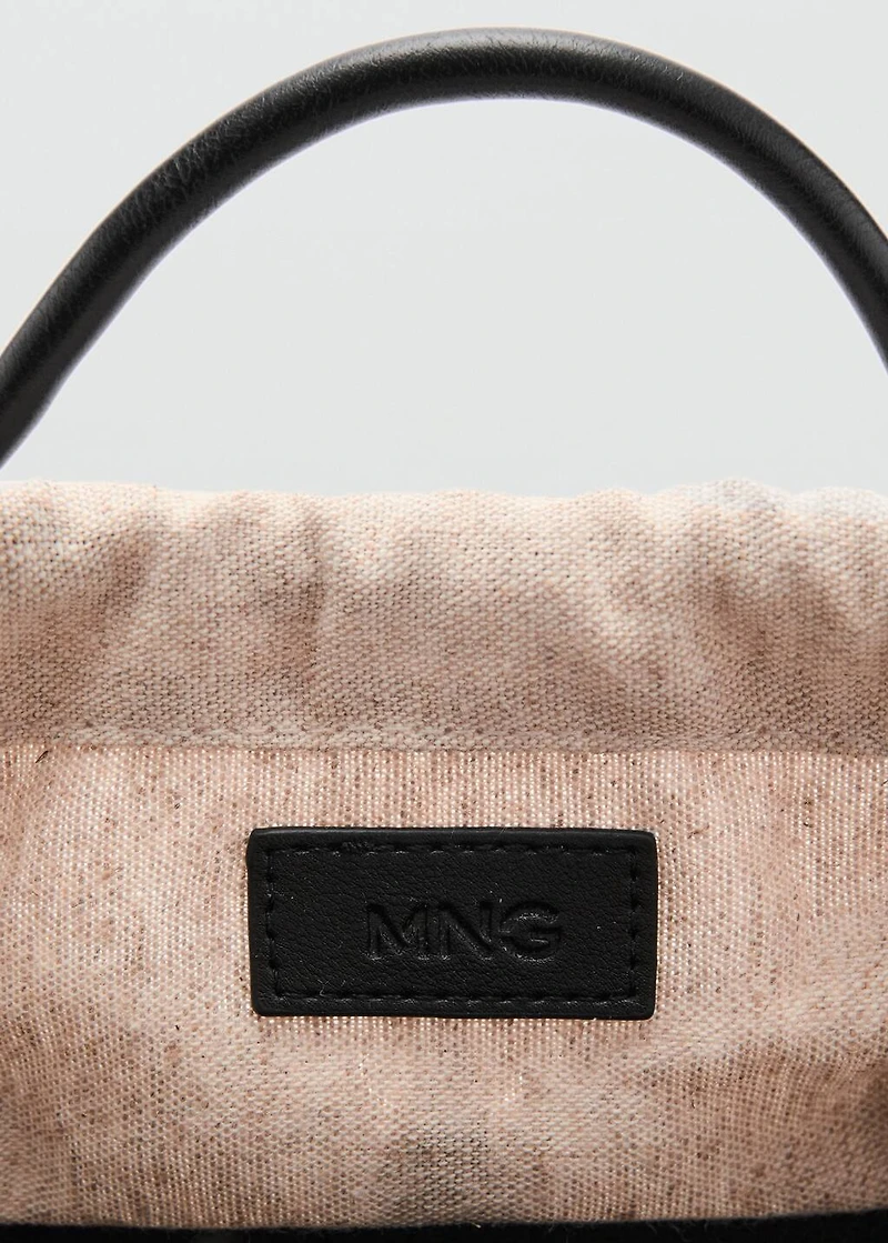 Mini shopper-style shoulder bag