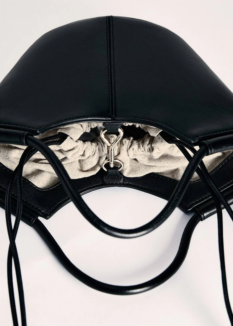 Mini shopper-style shoulder bag