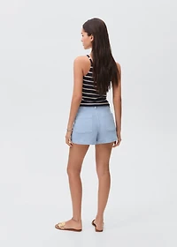 Denim shorts with pockets