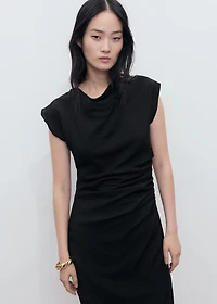 Draped straight dress