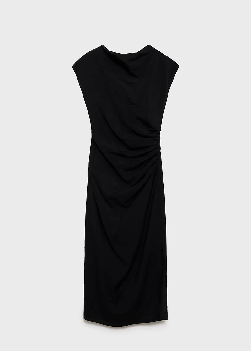 Draped straight dress