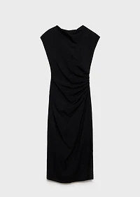Draped straight dress