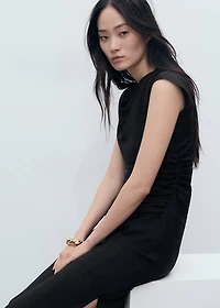 Draped straight dress