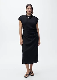 Draped straight dress