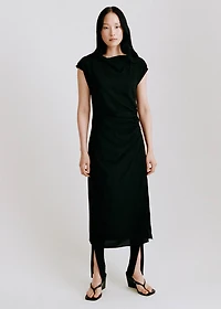 Draped straight dress