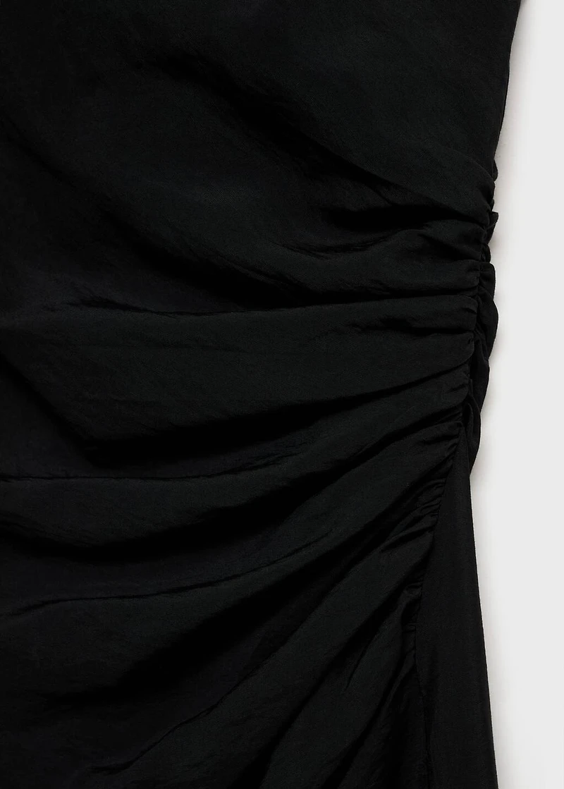 Draped straight dress