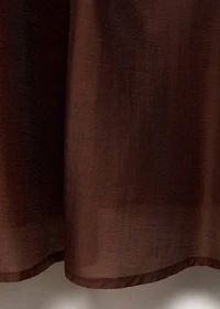 Combined fabric midi-dress