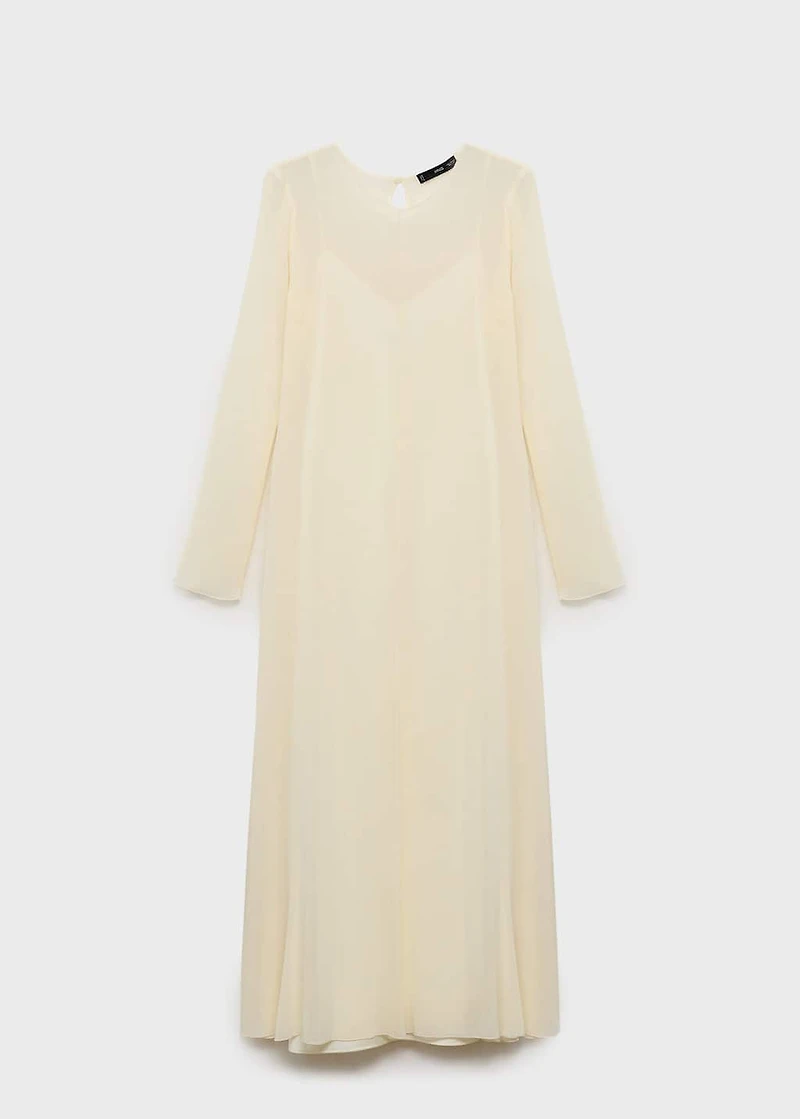 Semi-transparent combination dress