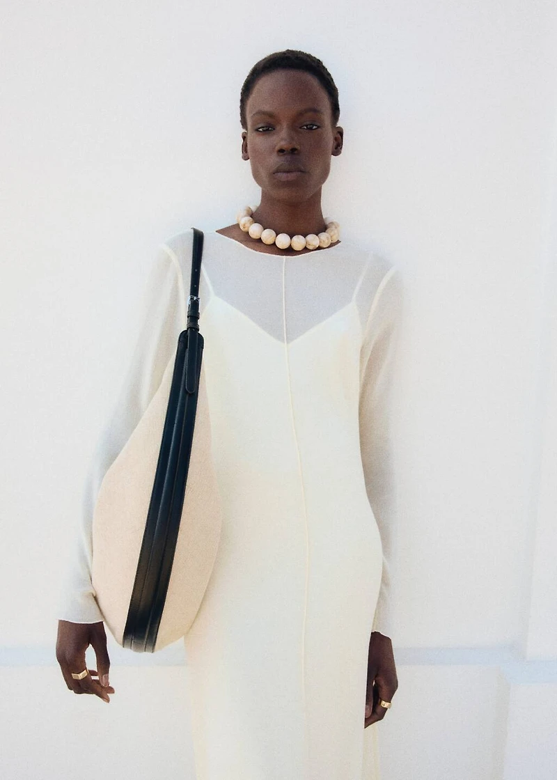 Semi-transparent combination dress