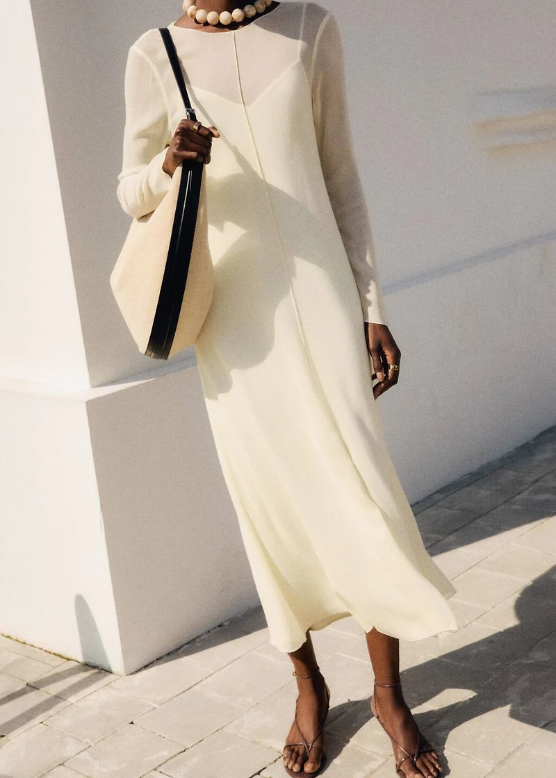Semi-transparent combination dress