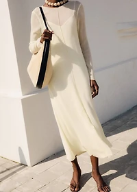 Semi-transparent combination dress