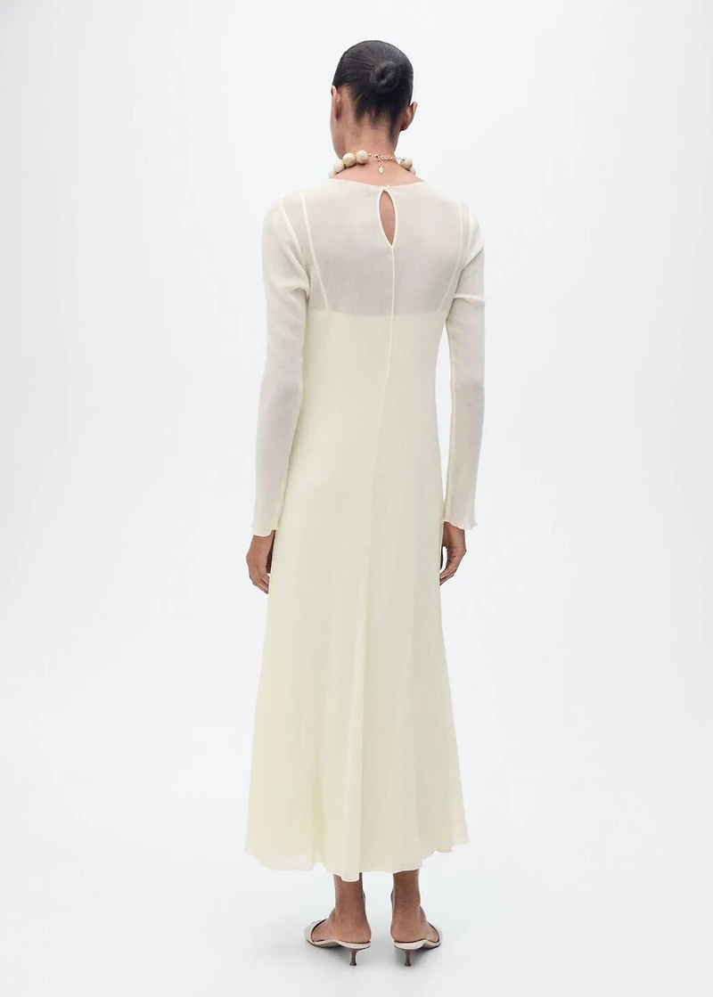 Semi-transparent combination dress