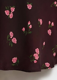 Short-sleeved floral midi-dress