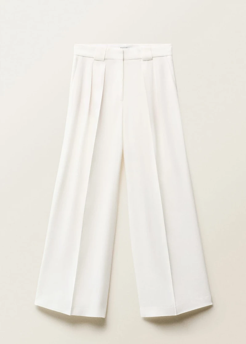 Lyocell suit pants with pleats