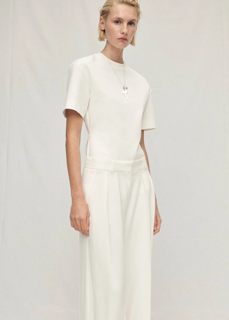 Lyocell suit pants with pleats