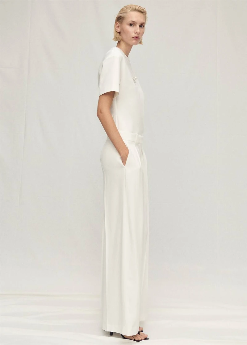 Lyocell suit pants with pleats