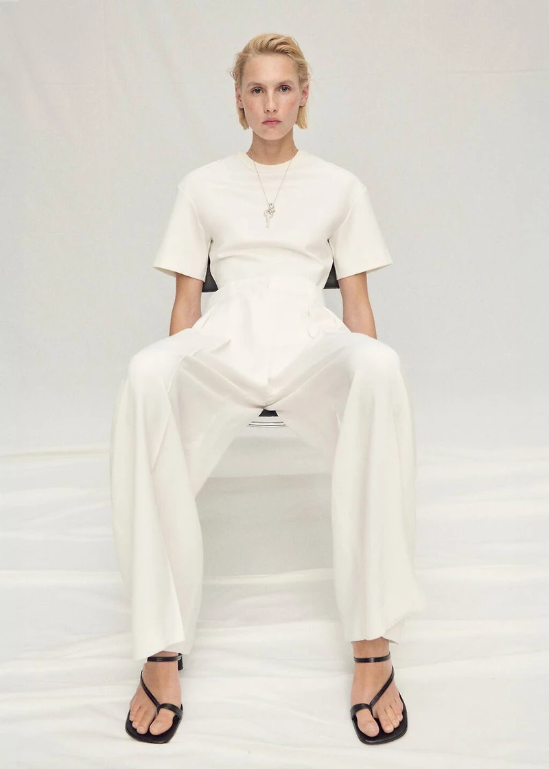 Lyocell suit pants with pleats