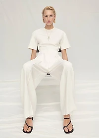 Lyocell suit pants with pleats