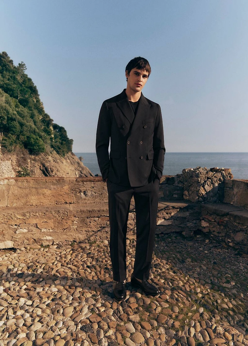 Cool wool suit pants