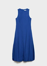 Midi-dress with puffed hem