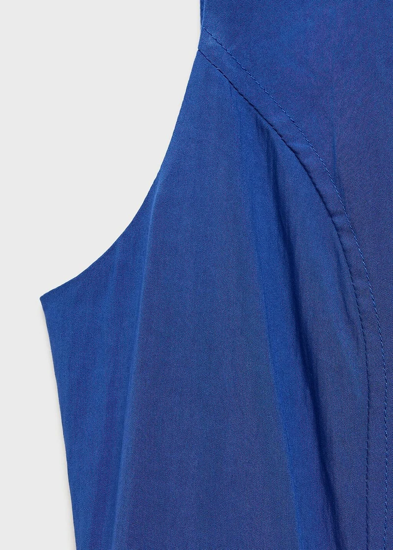 Midi-dress with puffed hem